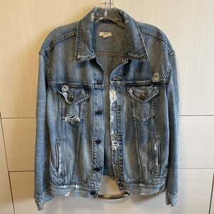 ABLE The Merly Distressed Denim Jacket in Original Wash